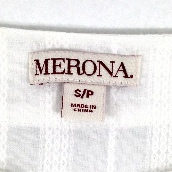 Merona Sheer White Long Peasant Blouse | SP - Picture 6 of 7